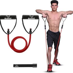 Slovic Resistance Tube [Upto 15 KG] | Resistance Band for Workout